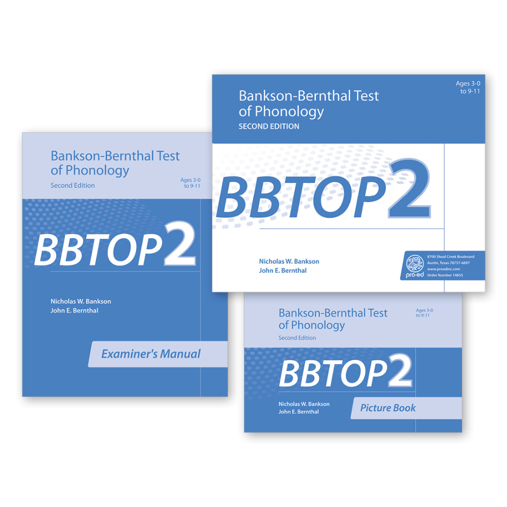 BBTOP-2: Bankson-Bernthal Test of Phonology (Second Edition) complete kit