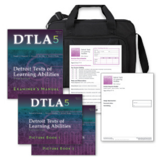 Detroit Tests of Learning Abilities (DTLA-5) test kit to test cognitive abilities in children ages 6 to 17