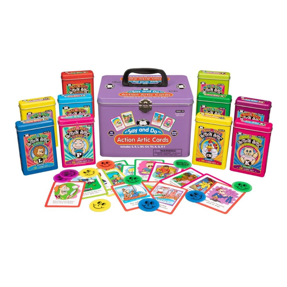 "Say and Do" Action Artic Combo Cards for Speech-Language Pathologists helping children build articulation and language