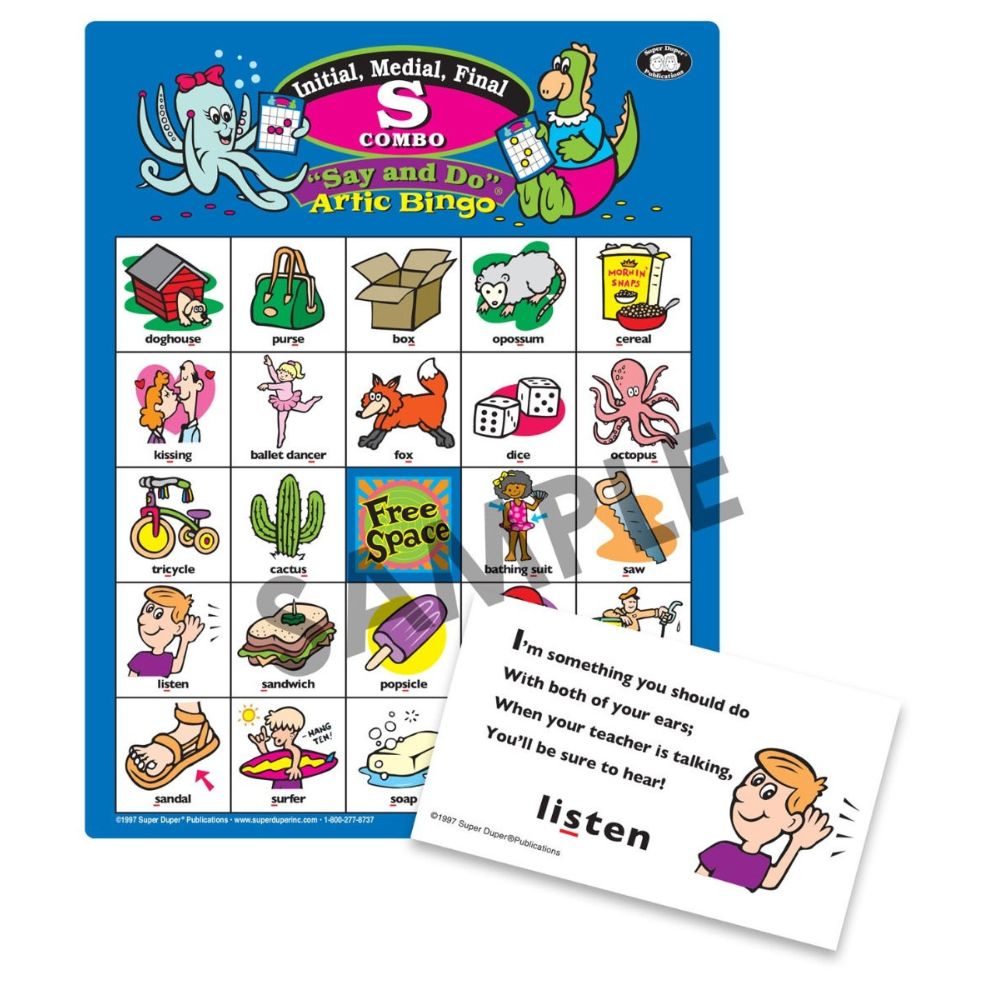 Say and Do® "S" Artic Bingo