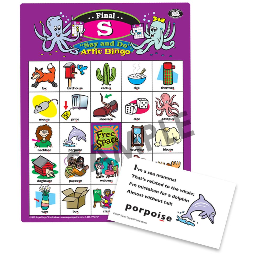 Say and Do® "S" Artic Bingo