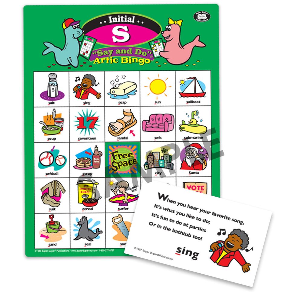 Say and Do® "S" Artic Bingo