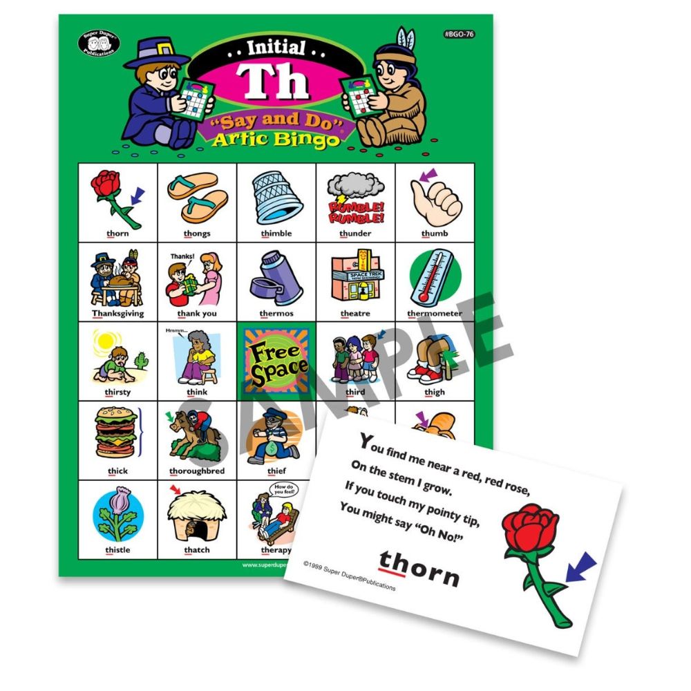 Say and Do® "TH" Artic Bingo