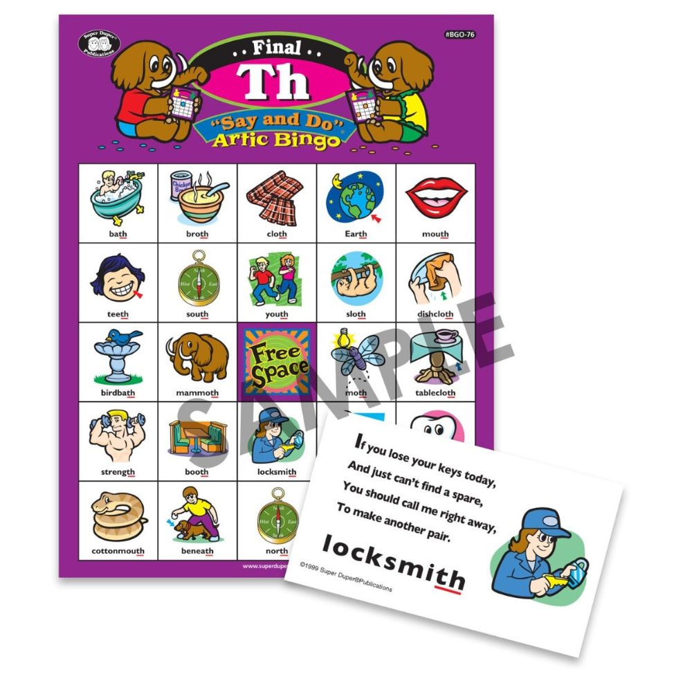 Say and Do® "TH" Artic Bingo