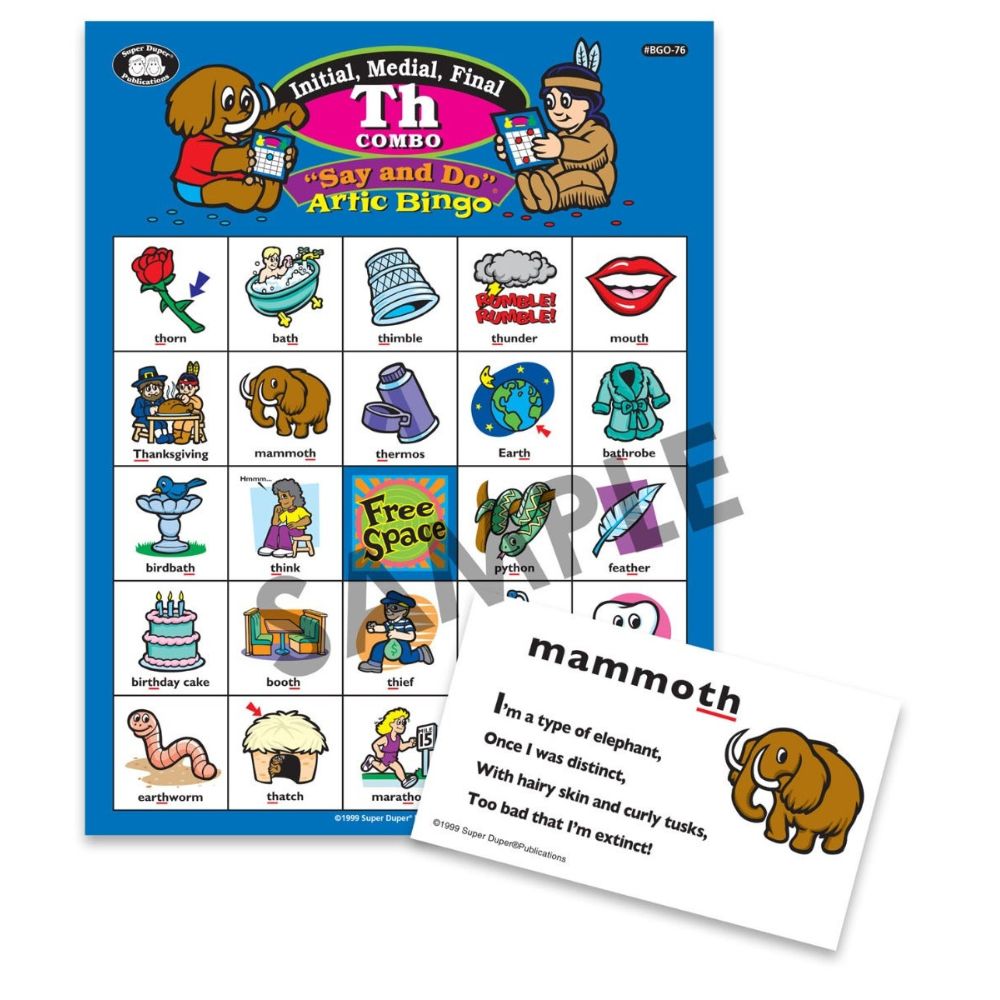 Say and Do® "TH" Artic Bingo