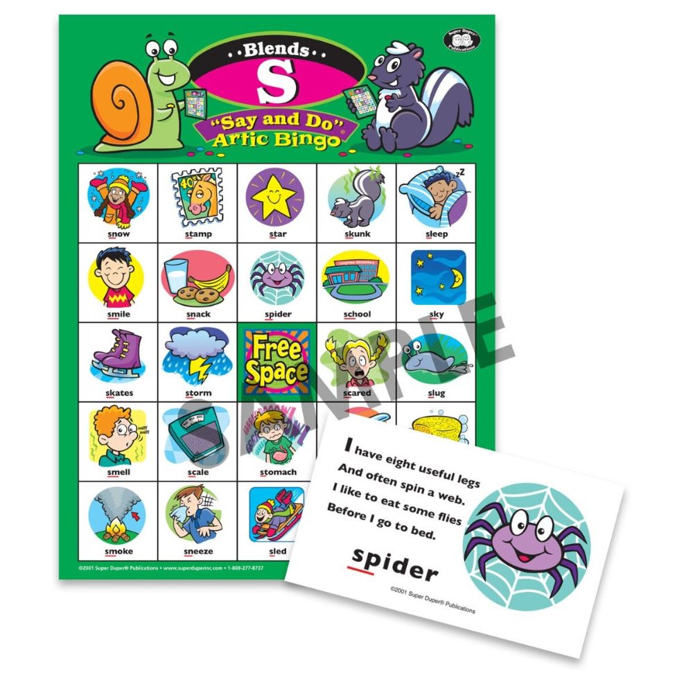 Say and Do® S, R, L Blends Bingo