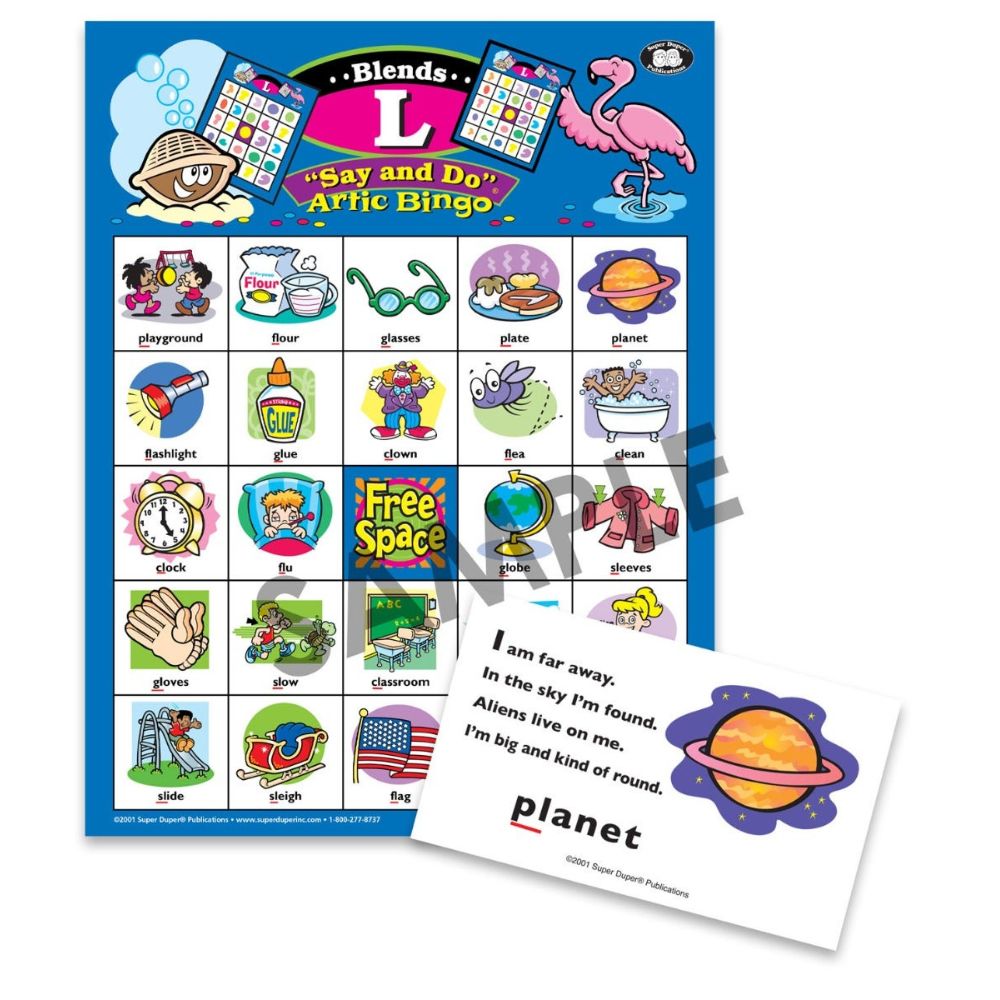 Say and Do® S, R, L Blends Bingo