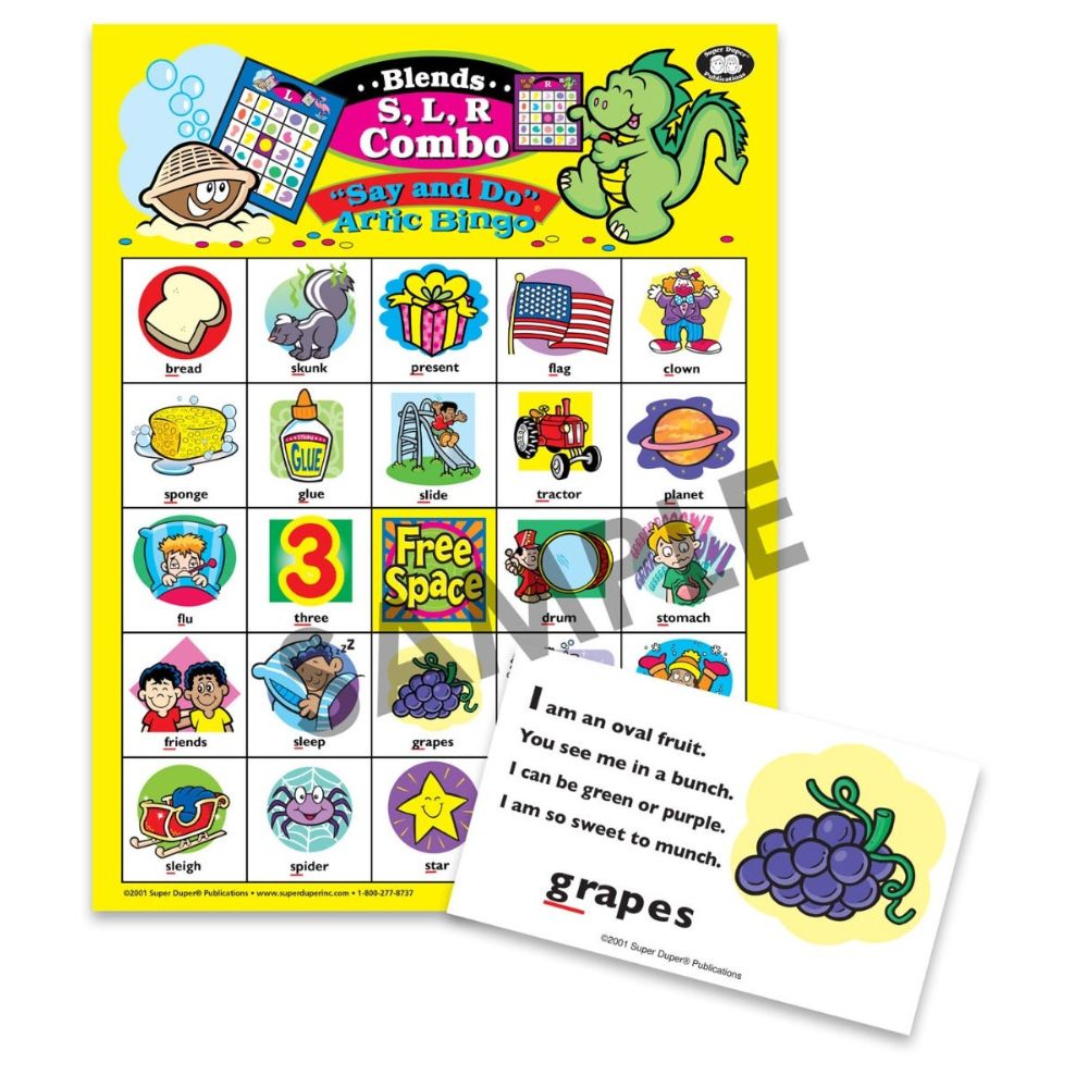 Say and Do® S, R, L Blends Bingo
