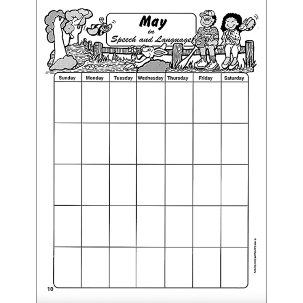 Year 'Round Lifesavers for Speech & Language Pathologists May Calendar