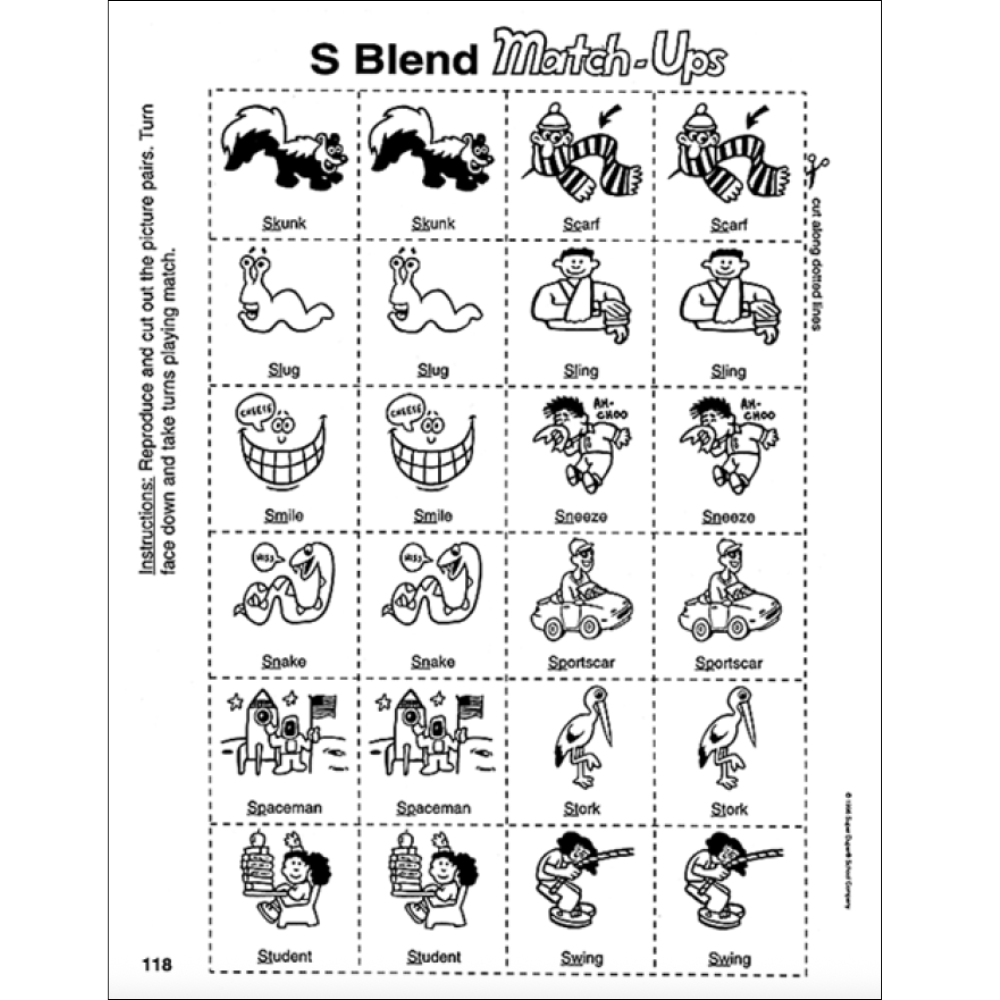 Year 'Round Lifesavers for Speech & Language Pathologists S Blend Match-Ups