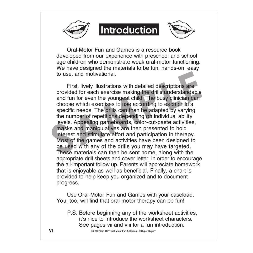 "Can Do" Oral-Motor Fun And Games Book