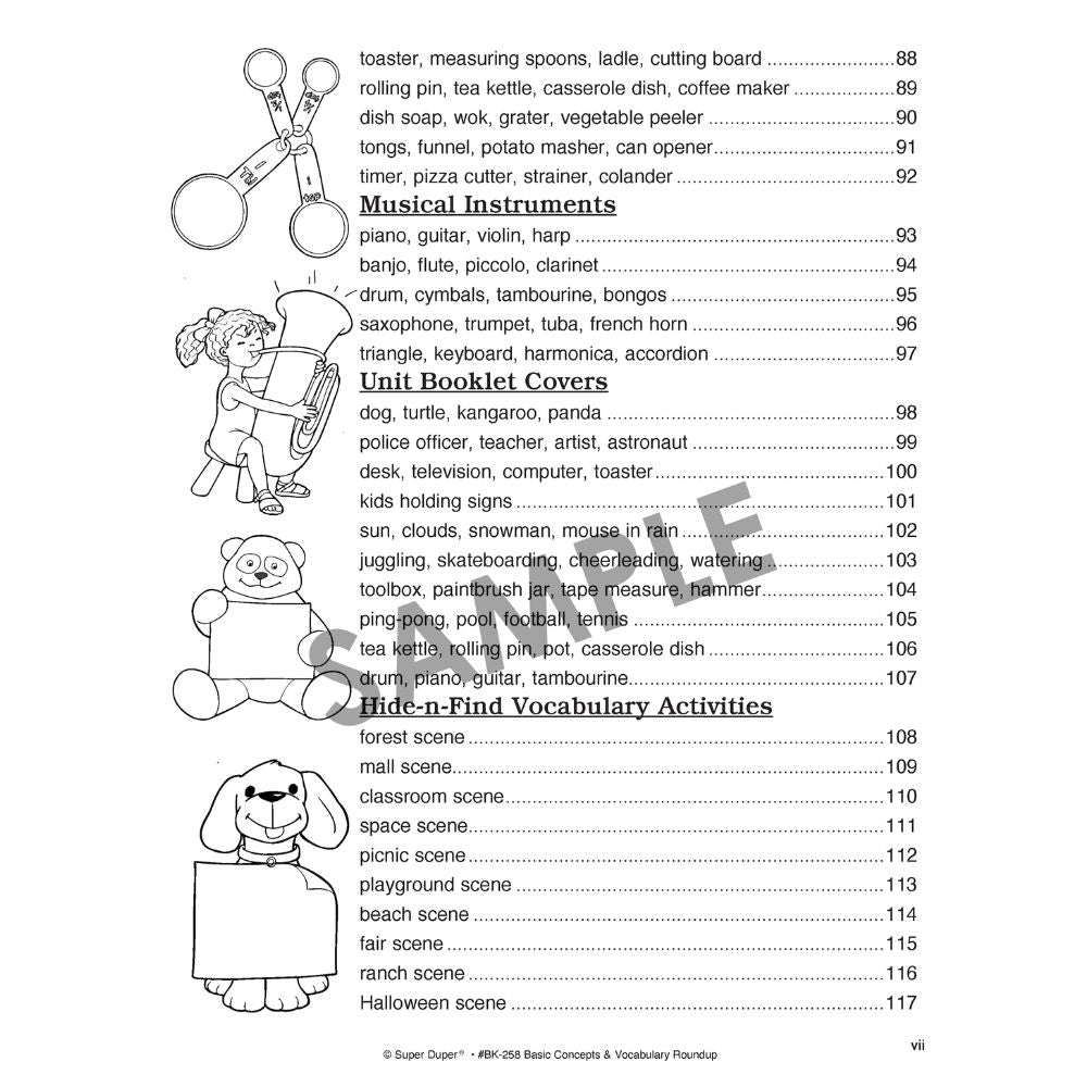 Basic Concept & Vocabulary Roundup Book