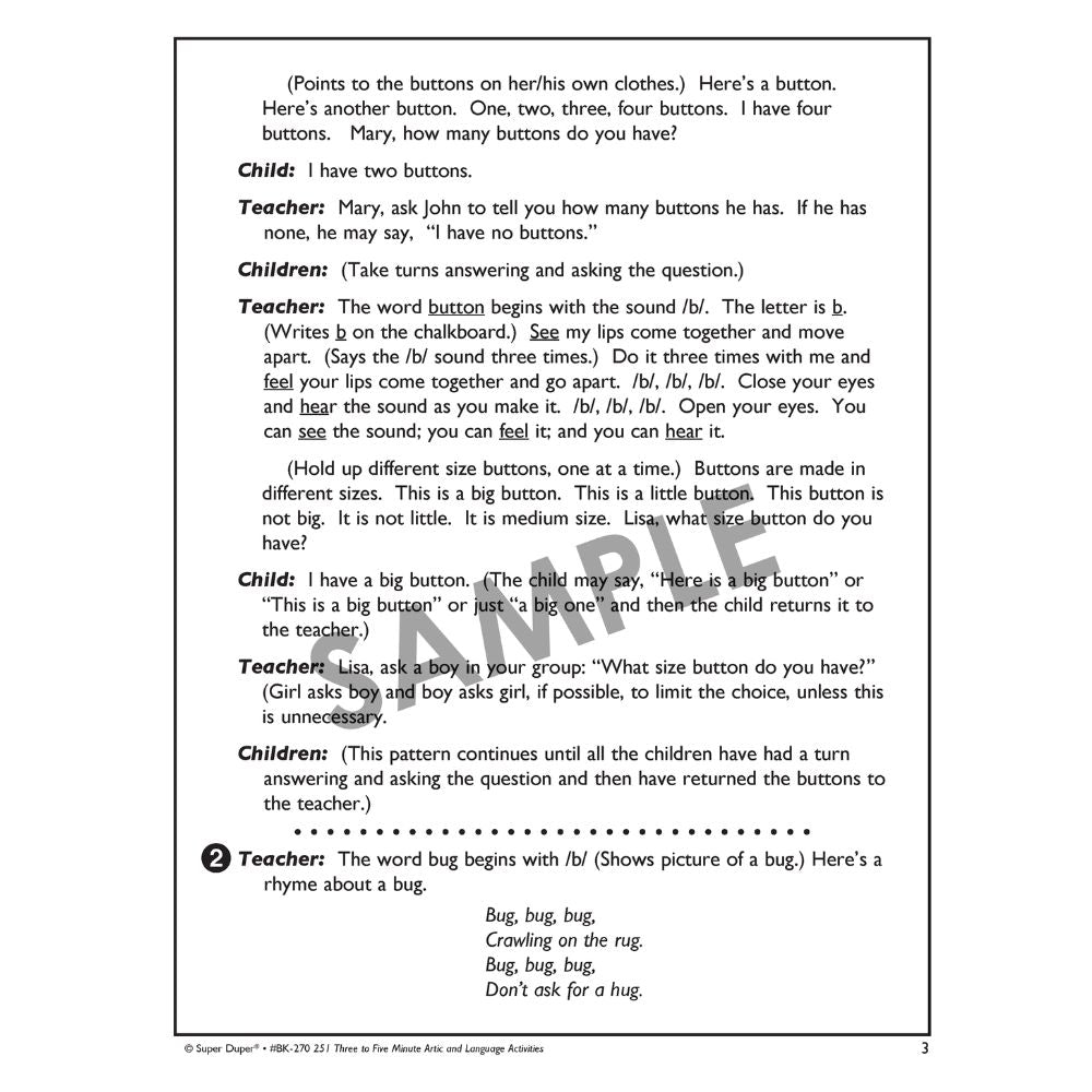 251 3-5 Min Artic Language Activities Book