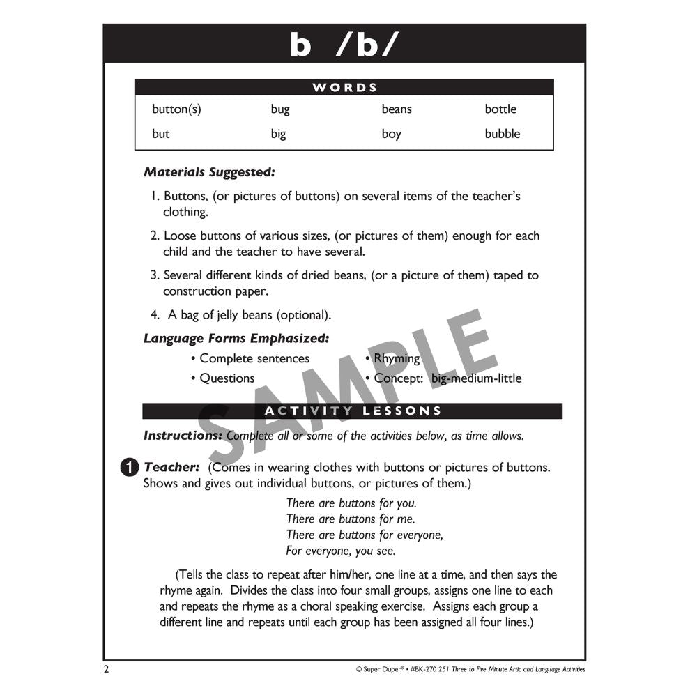 251 3-5 Min Artic Language Activities Book