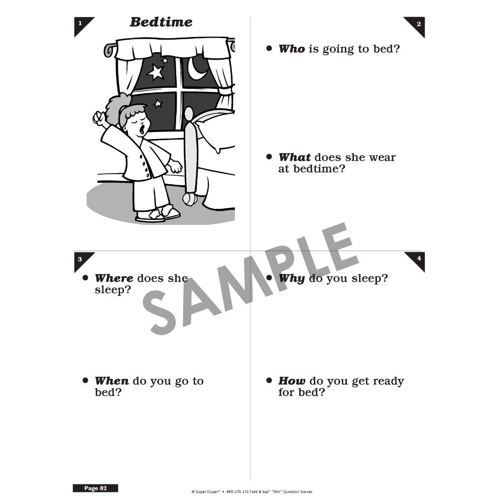 216 Fold & Say "Wh" Question Scenes Book