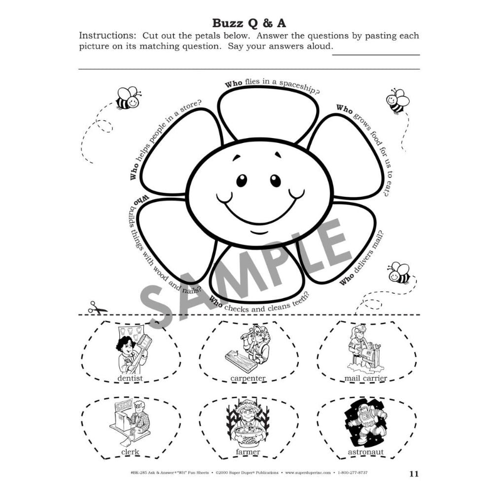 Ask & Answer "Wh" Fun Sheets Book