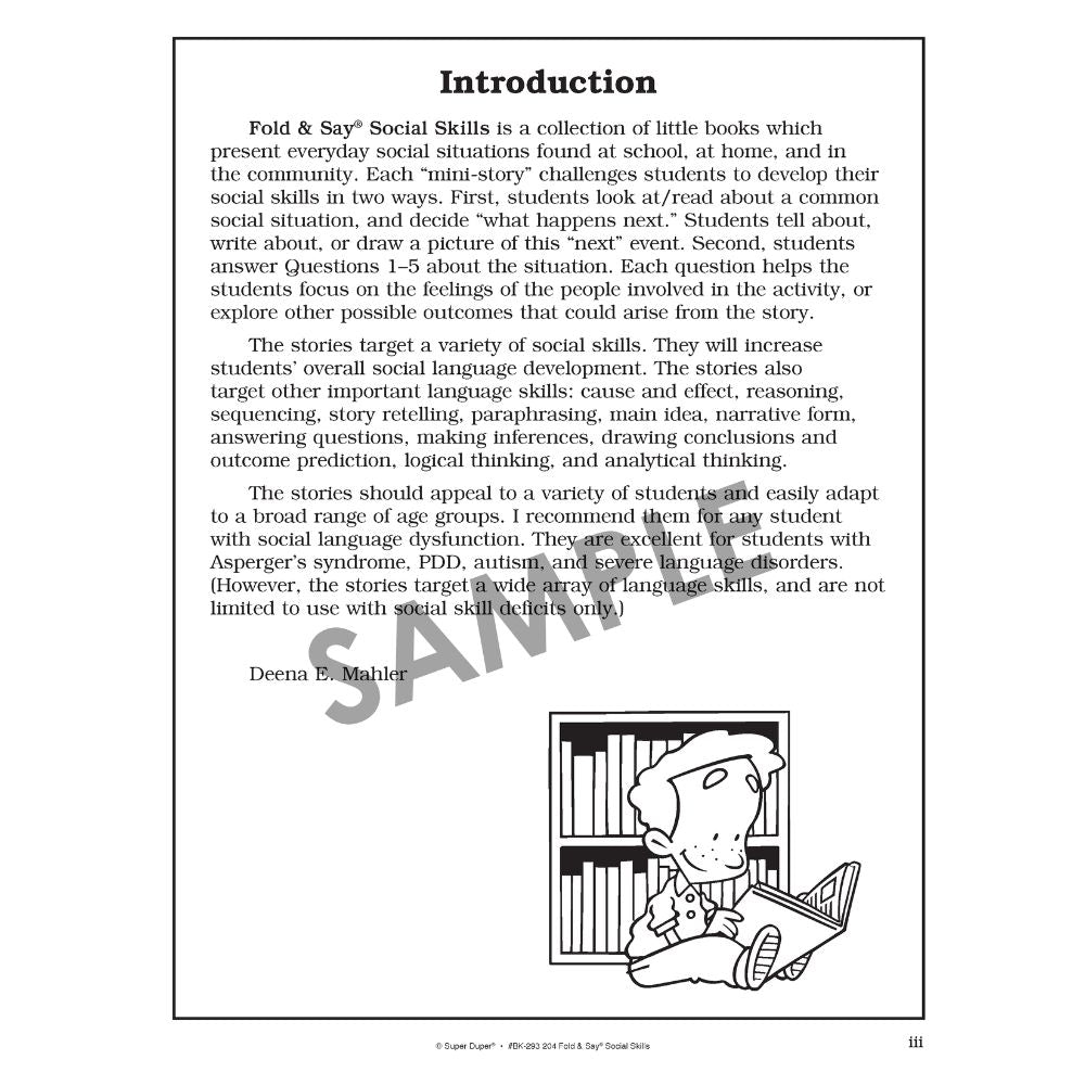 204 Fold & Say Social Skills Book