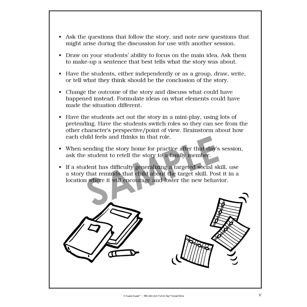 204 Fold & Say Social Skills Book