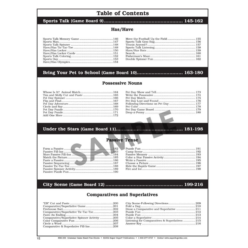Say And Do Grammar Game Boards Fun Sheets
