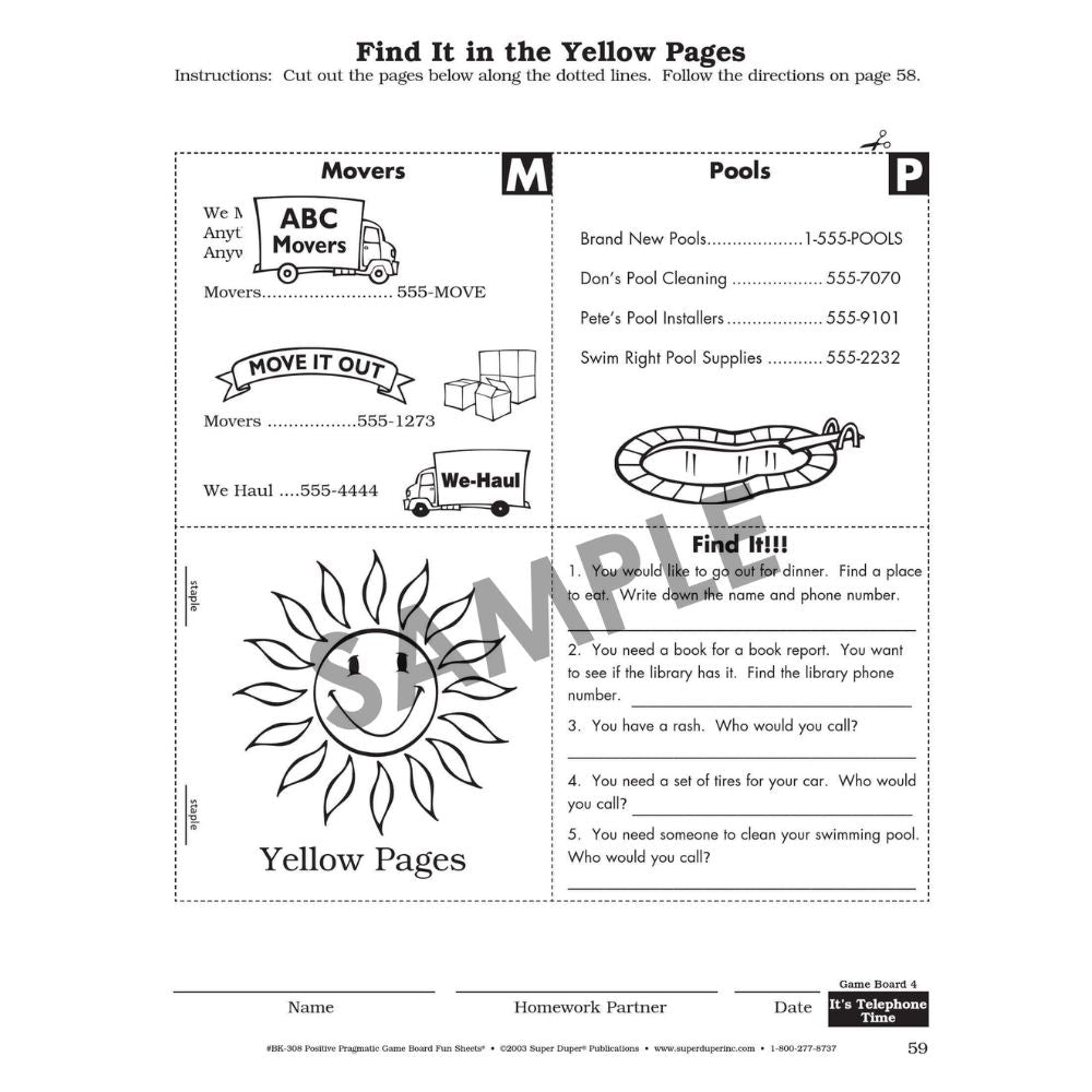 Say And Do Positive Pragmatic Game Boards Fun Sheets