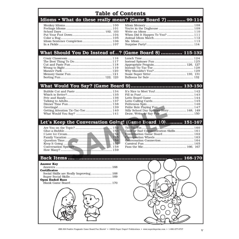 Say And Do Positive Pragmatic Game Boards Fun Sheets