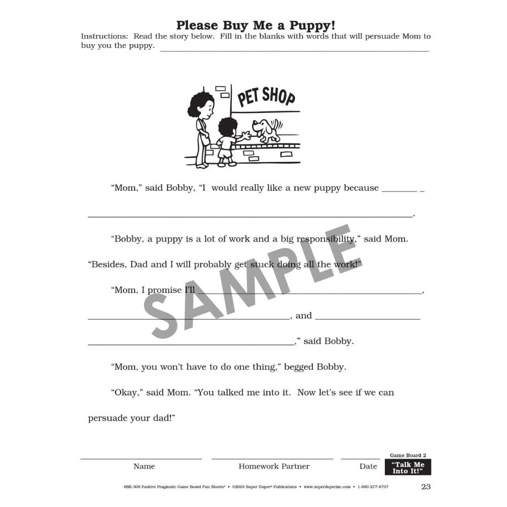 Say And Do Positive Pragmatic Game Boards Fun Sheets