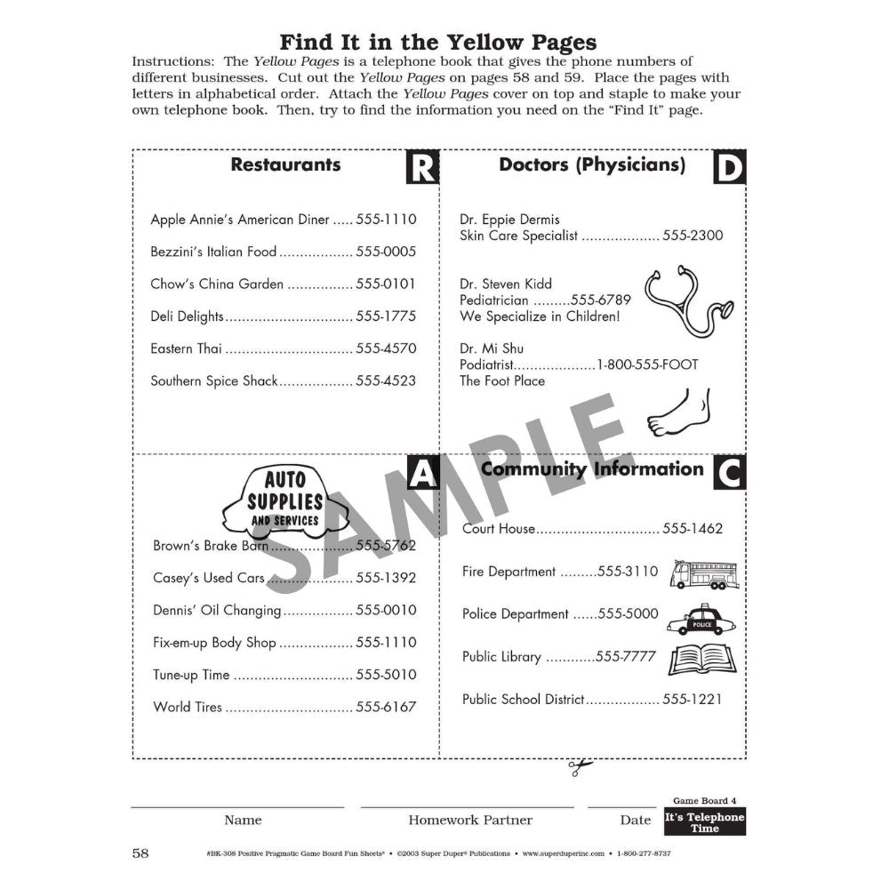 Say And Do Positive Pragmatic Game Boards Fun Sheets