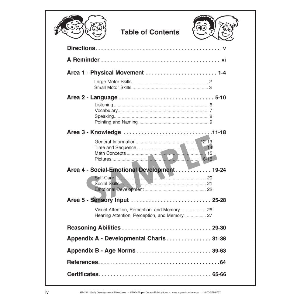 Early Developmental Milestones Book