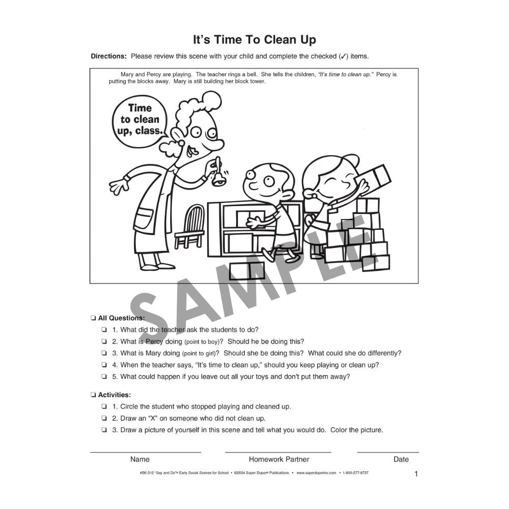 "Say and Do" Early Social Scenes For School