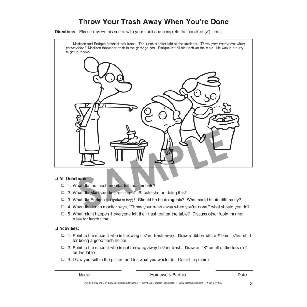"Say and Do" Early Social Scenes For School