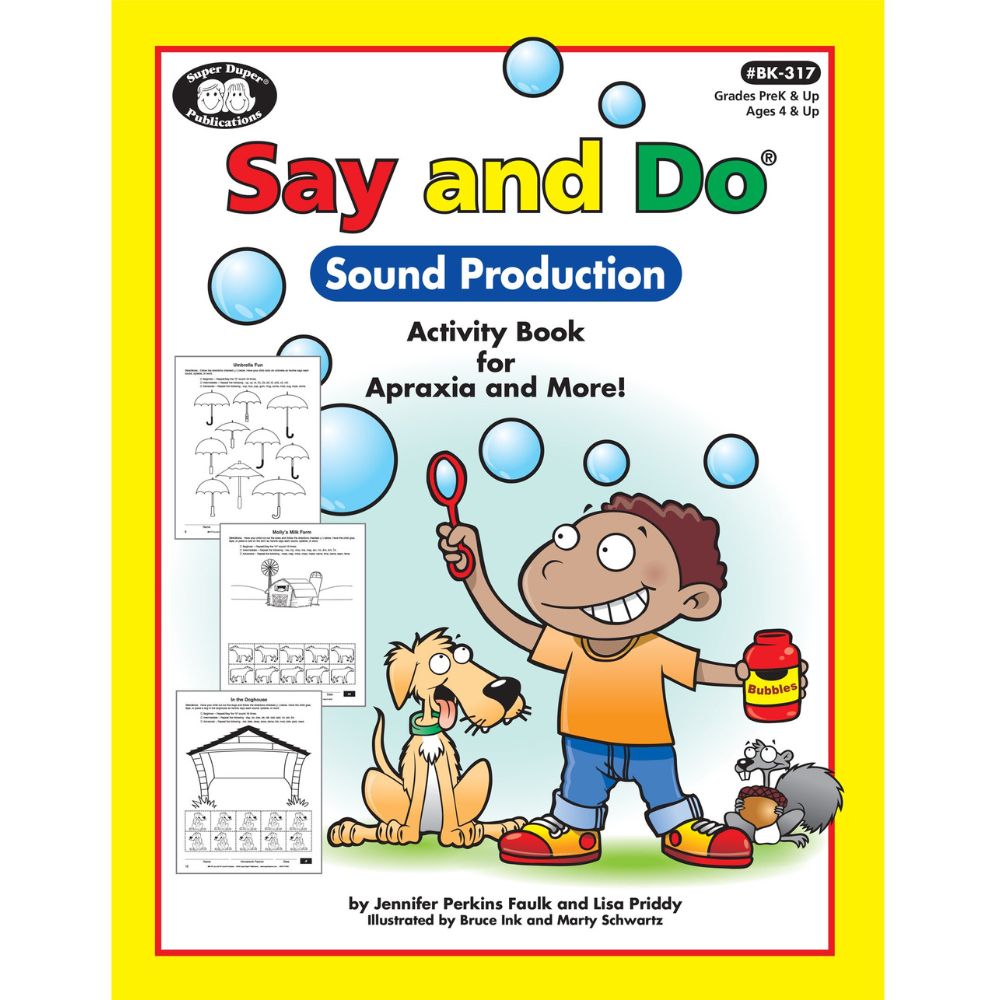 Say And Do® Sound Production Flip Activity Book for Apraxia and More!, help students produce words and sounds