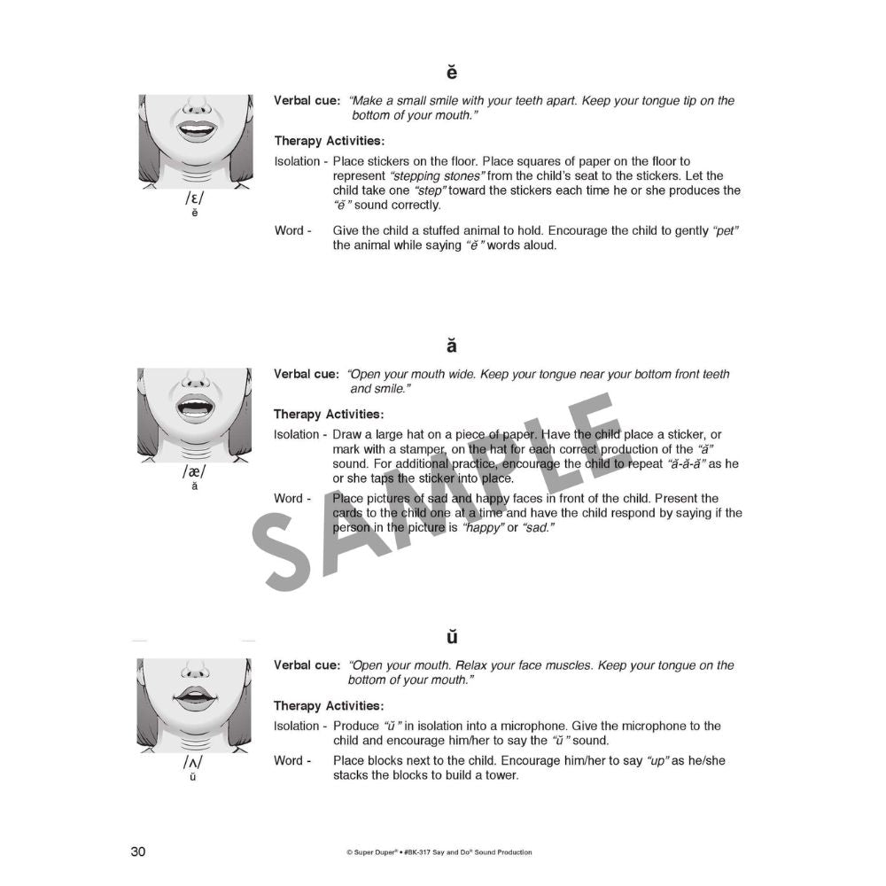 Say And Do® Sound Production Flip Book and Activities for Apraxia, therapy activities