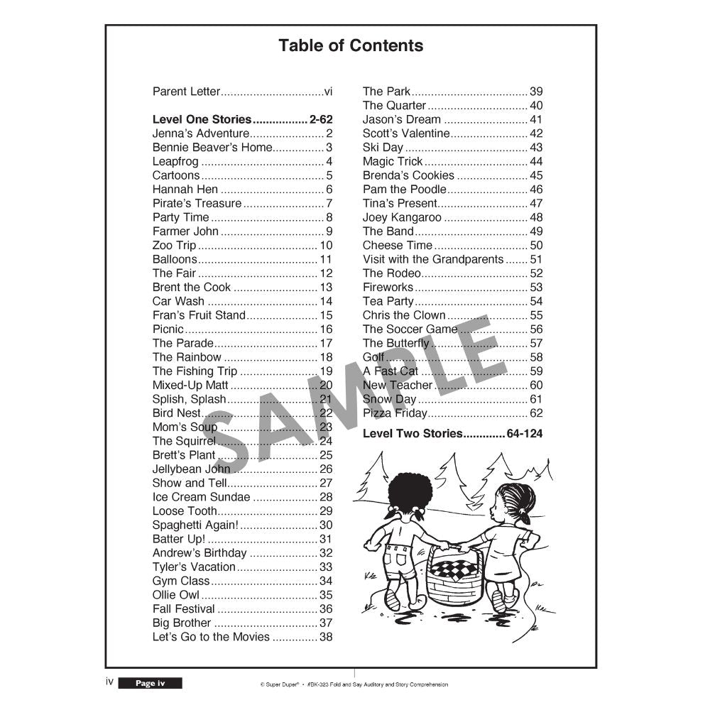 Auditory & Story Comprehension Book