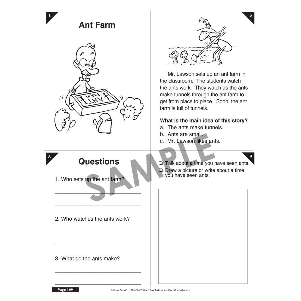 Auditory & Story Comprehension Book