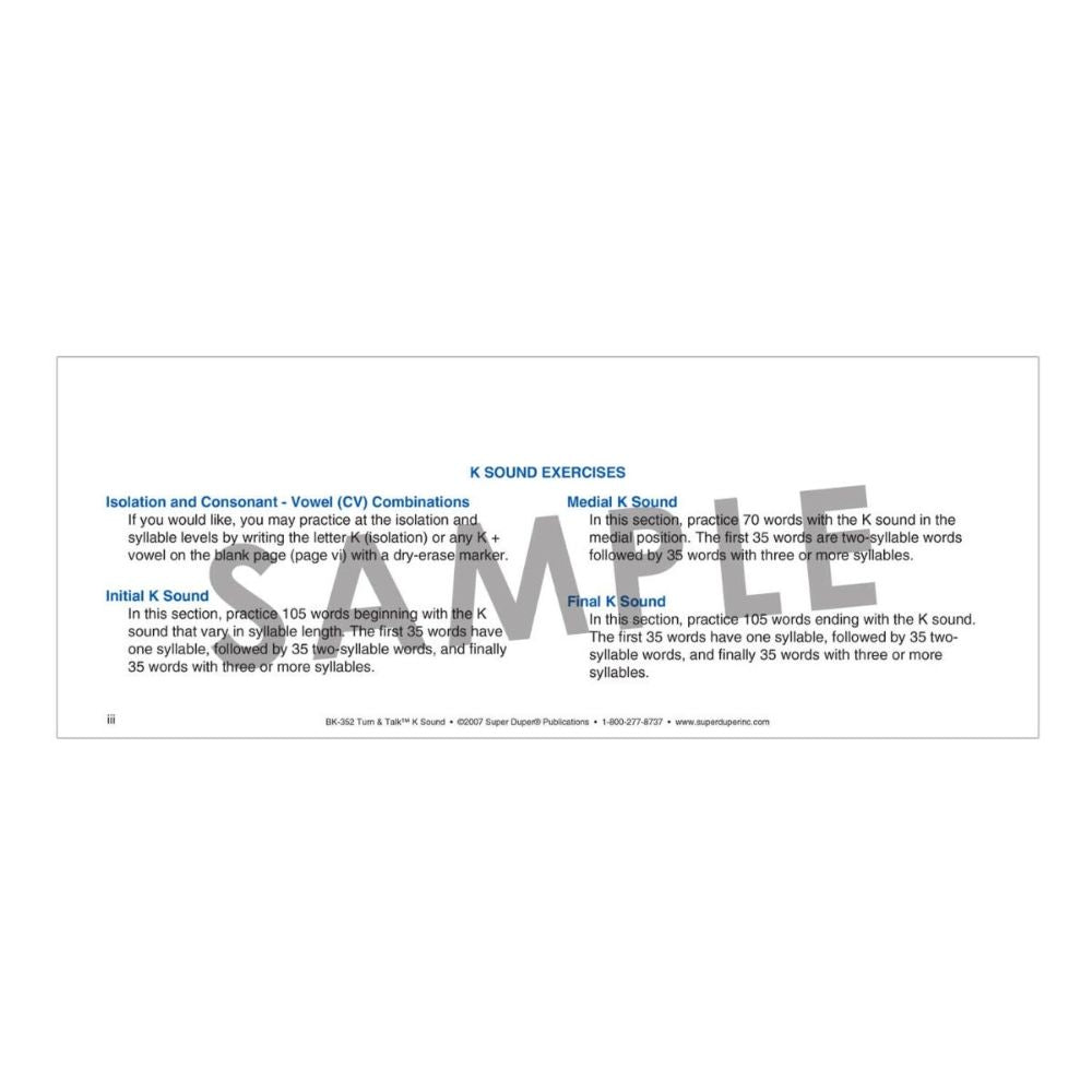 Turn & Talk K Sound Flipbook