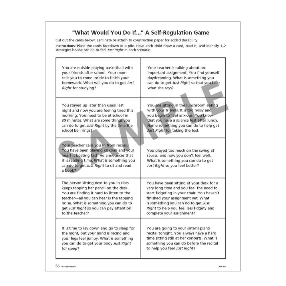 Sensory Diet Fun Sheets (Second Edition), Self-Regulation Game