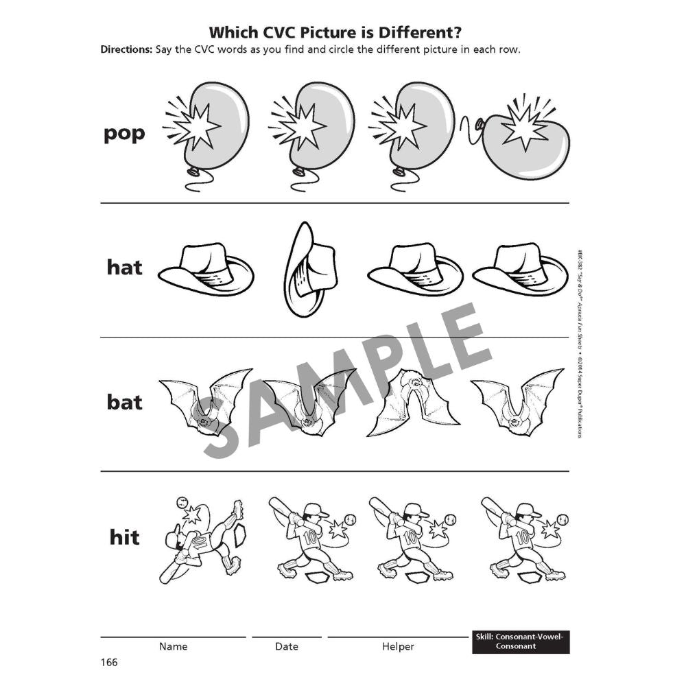 "Say & Do" Apraxia Fun Sheets