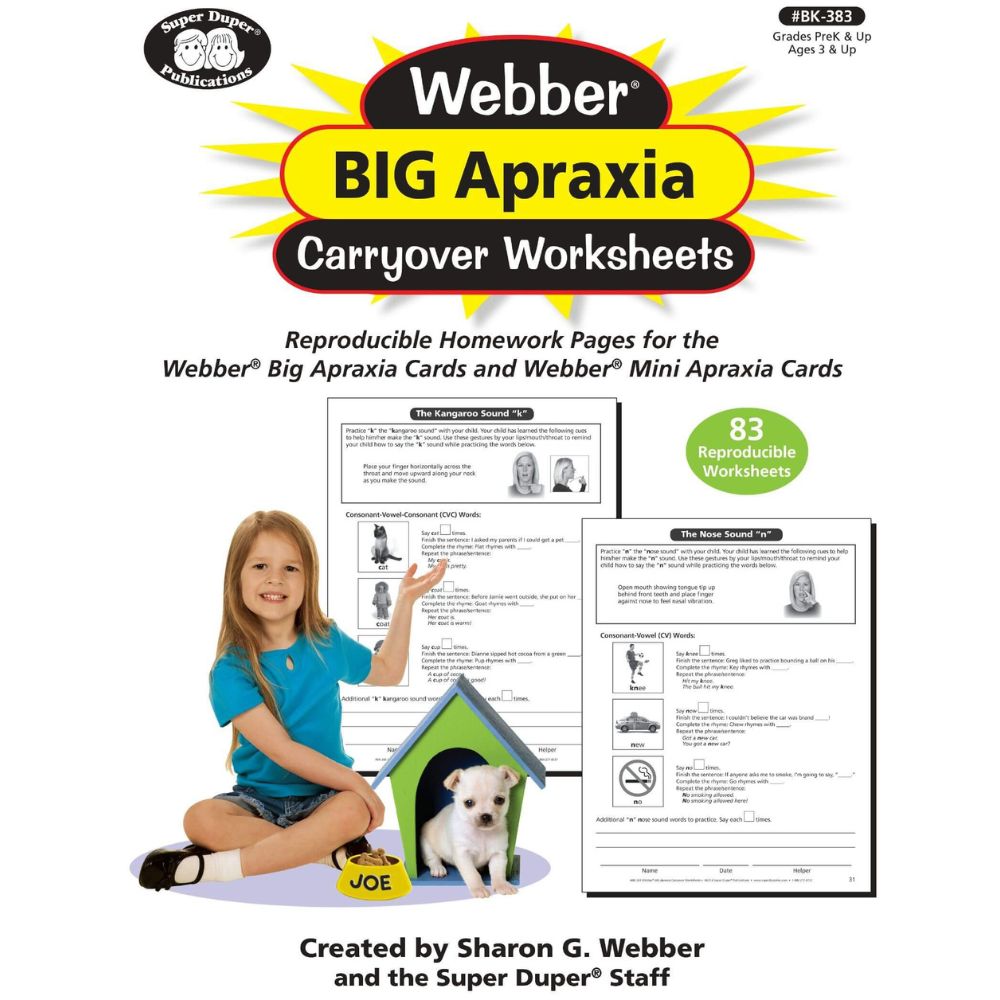 Webber® Big Apraxia Carryover Worksheets
