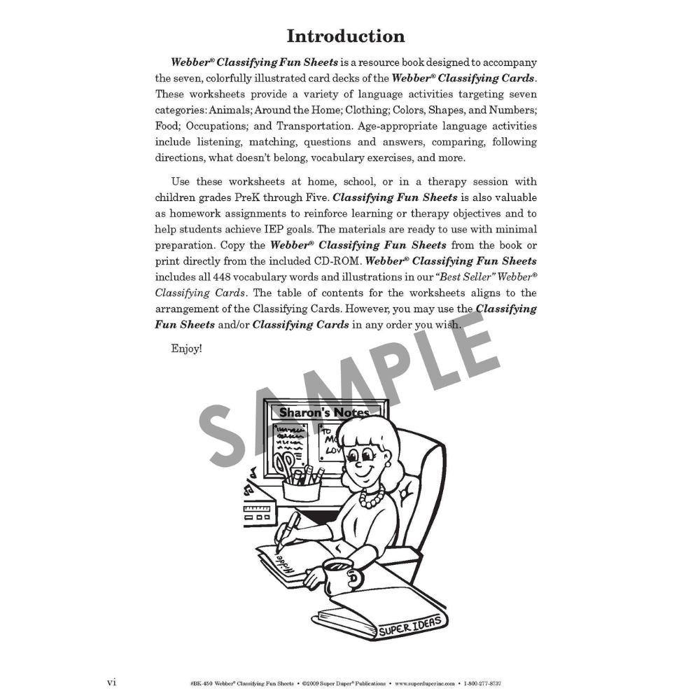Webber Classifying Fun Sheets