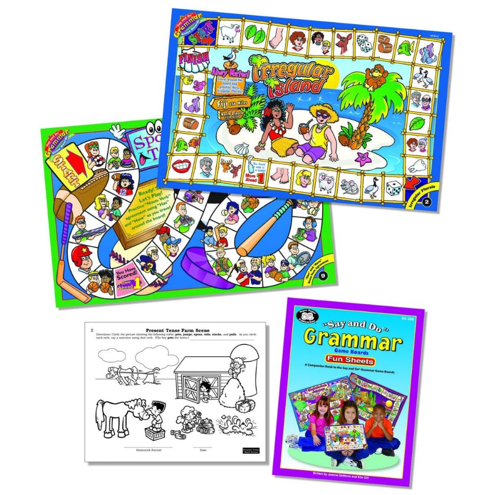 Say & Do® Grammar Game Boards & Book Combo educational games and activities to help children learn grammar skills