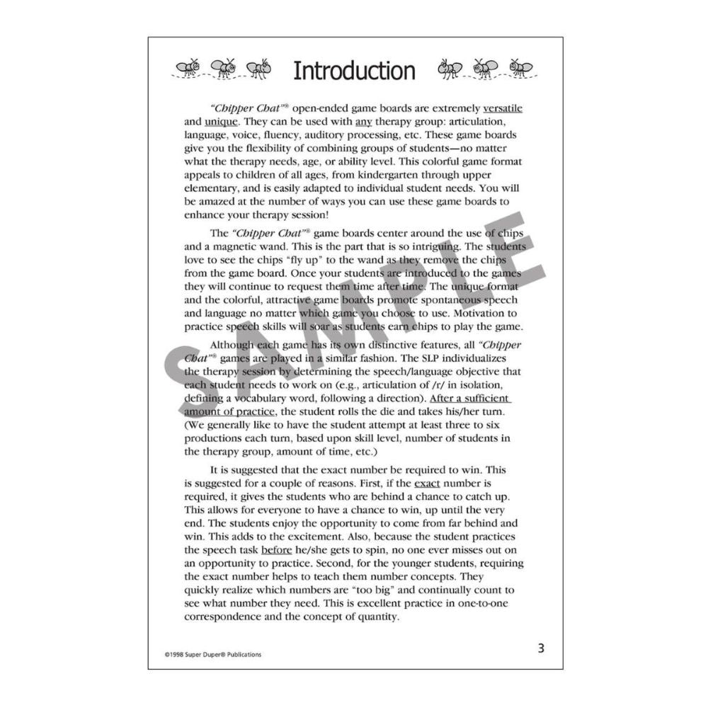 Chipper Chat® (The Original) open-ended game boards introduction