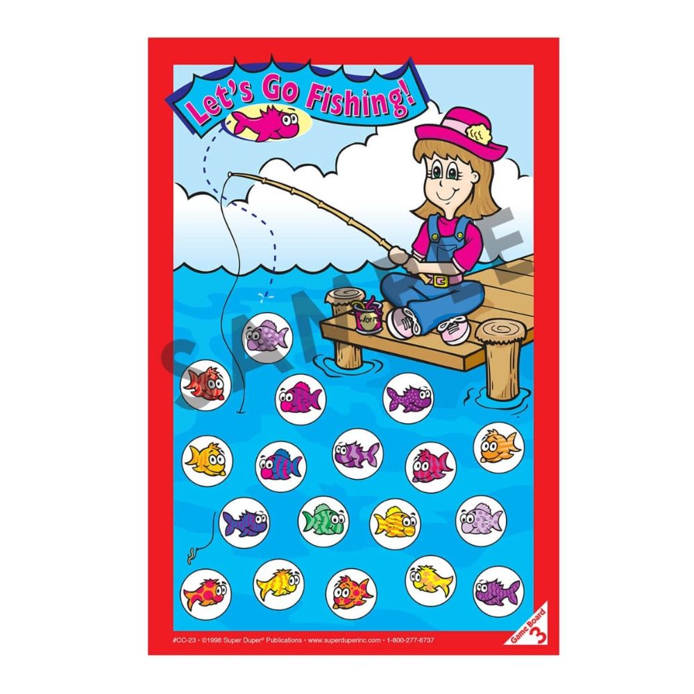 Chipper Chat® (The Original) open-ended game boards: Let's Go Fishing!