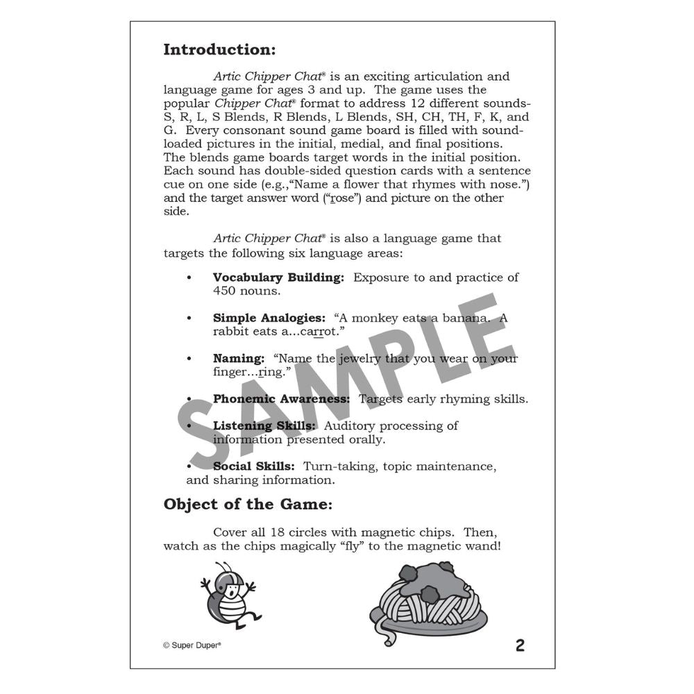 Artic Chipper Chat® articulation game introduction