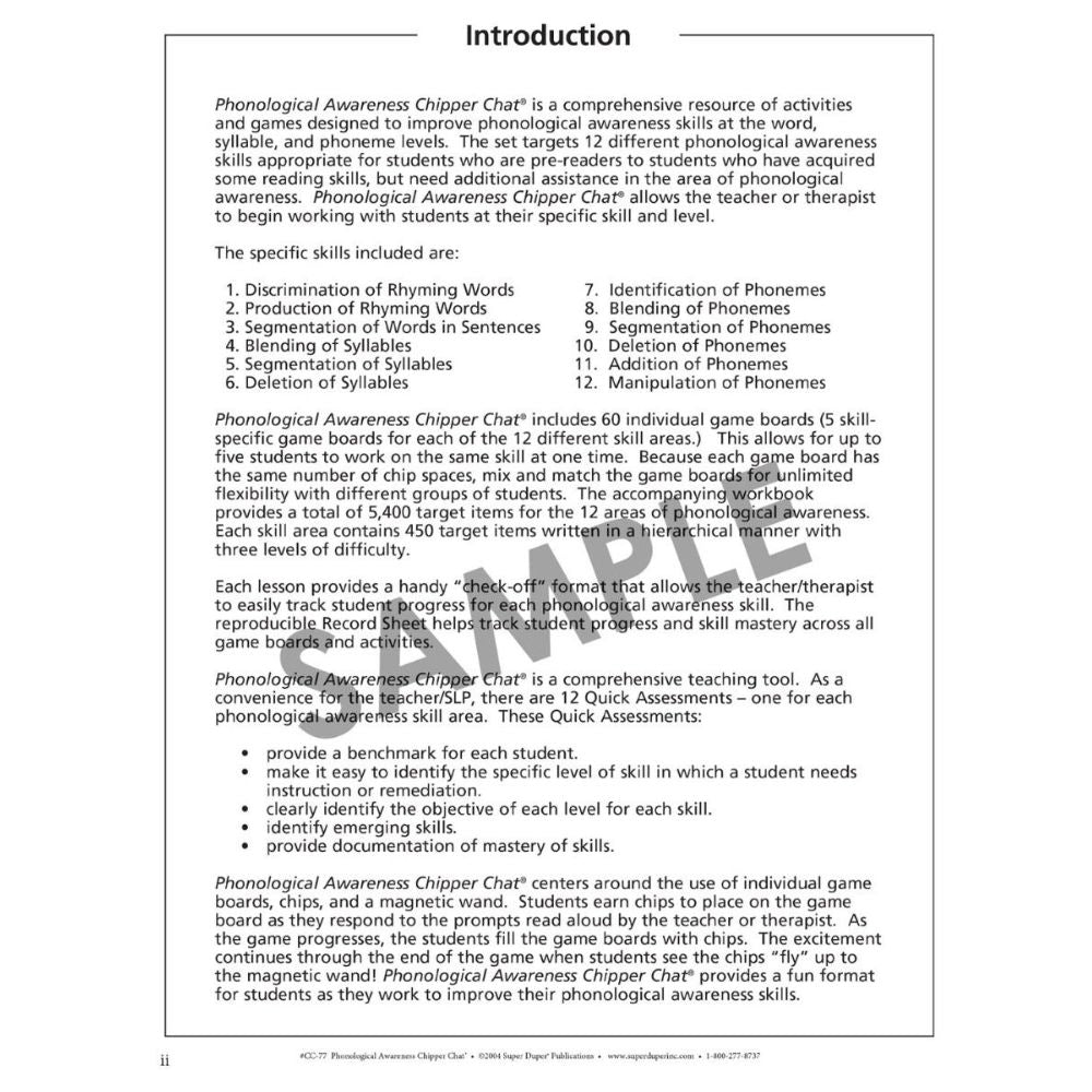Phonological Awareness Chipper Chat®