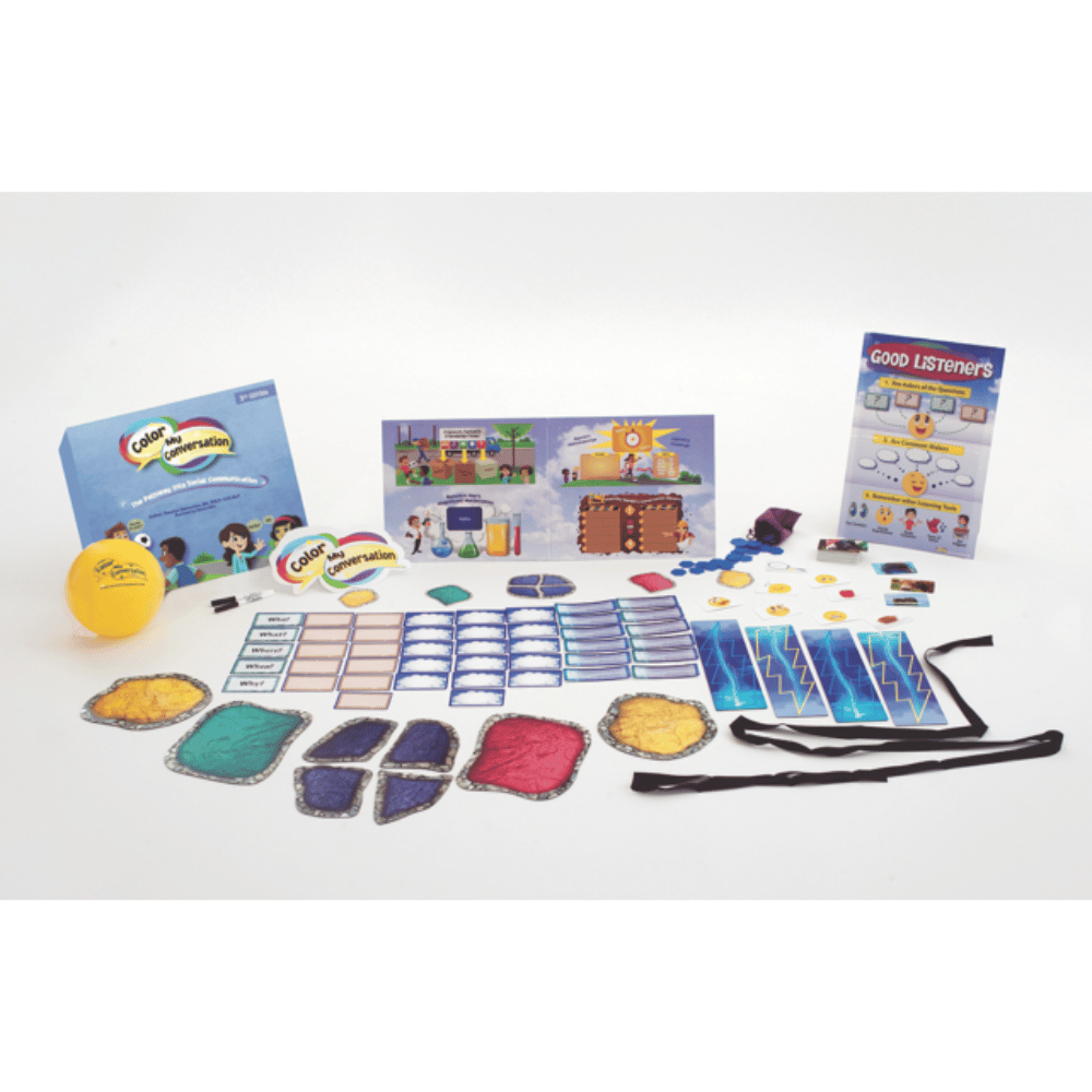 Color My Conversation: The Pathway Into Social Communication (3rd Edition) program kit contents