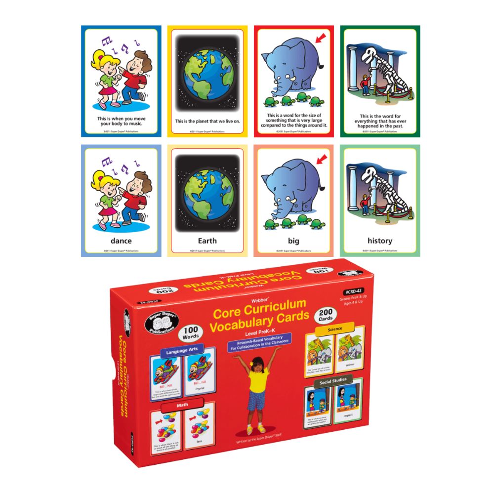 Webber® Core Curriculum Vocabulary Cards - Level PreK-K