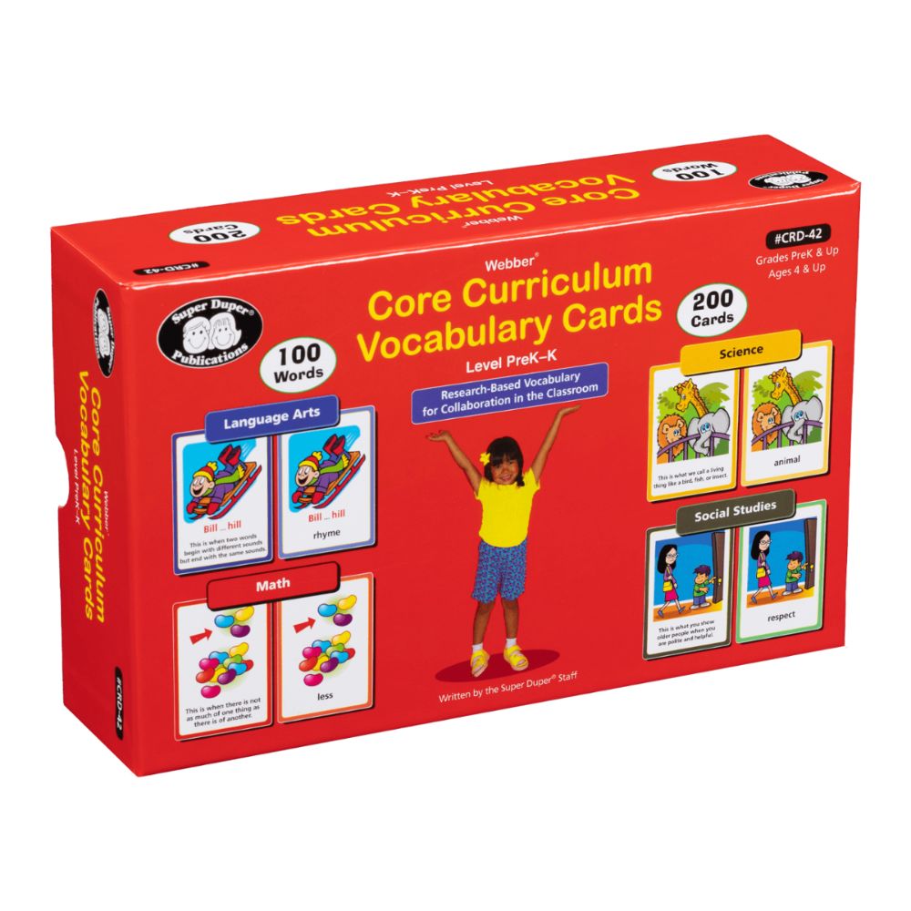 Webber® Core Curriculum Vocabulary Cards - Level PreK-K