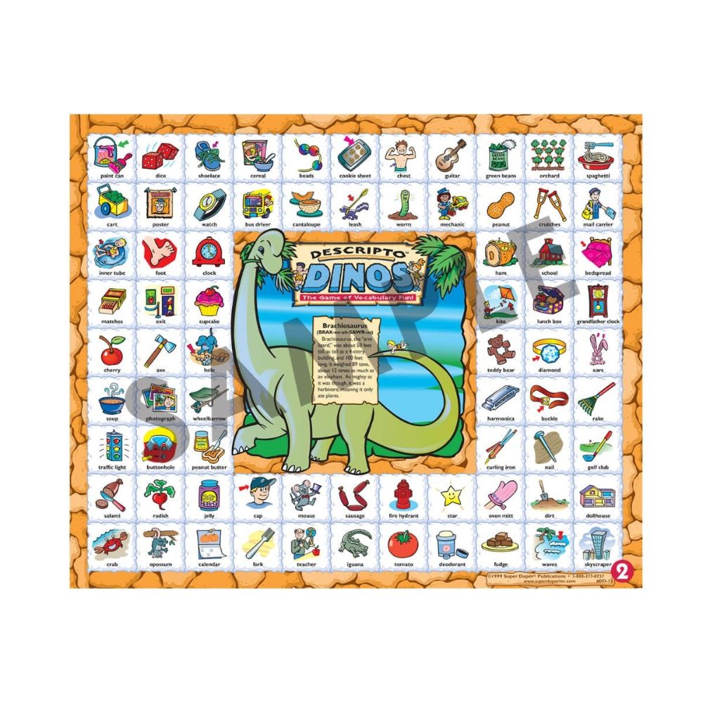 Descripto Dinos™ Vocabulary Game Boards
