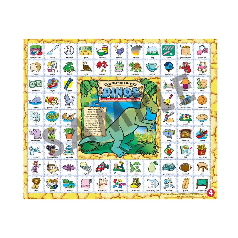 Descripto Dinos™ Vocabulary Game Boards