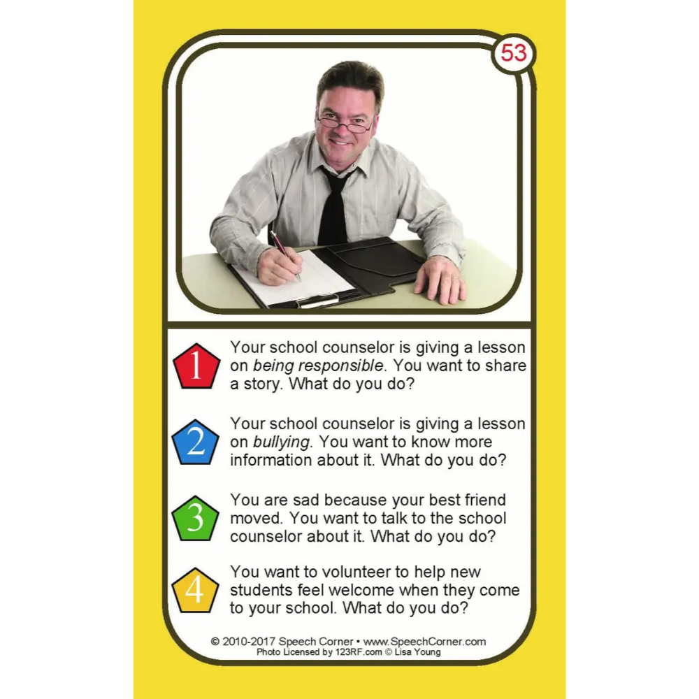 Social Situations (At School) Double Dice Add-On Deck